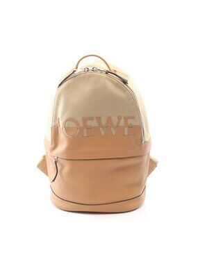 LOEWE Anton canvas and leather backpack Beige× Brown LOEWE Anton canvas and leather backpack Beige× Brown | eBay main image 3
